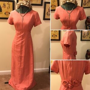 Vintage 60's raw silk gown